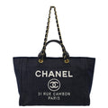 Chanel 2012-2013 Blue Denim Medium Deauville 2way Shoulder Tote Bag