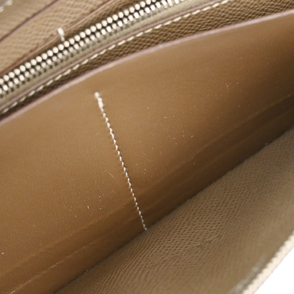 Hermes 2013 Etoupe Gray Epsom Azap Zip-Around Long Wallet