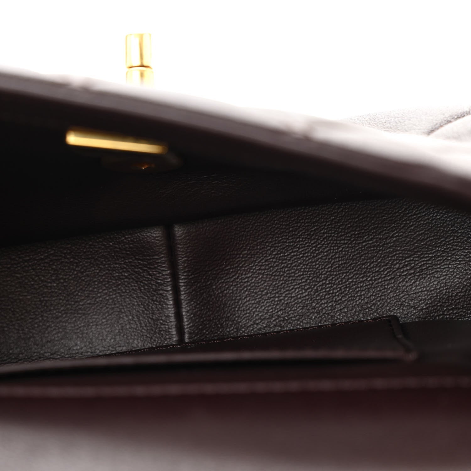 Chanel Lambskin Wenge Quilted Mini Fashion Wood Square Flap Dark Purple