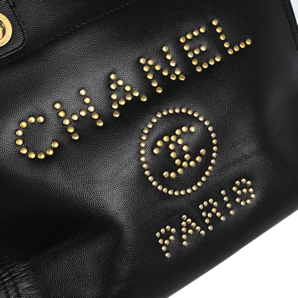 Chanel 2019 Black Caviar Small Deauville 2way Shoulder Tote Bag