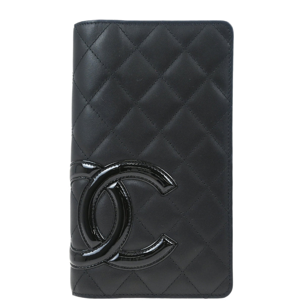 Chanel 2012-2013 Black Calfskin Cambon Ligne Long Wallet