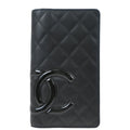 Chanel 2012-2013 Black Calfskin Cambon Ligne Long Wallet