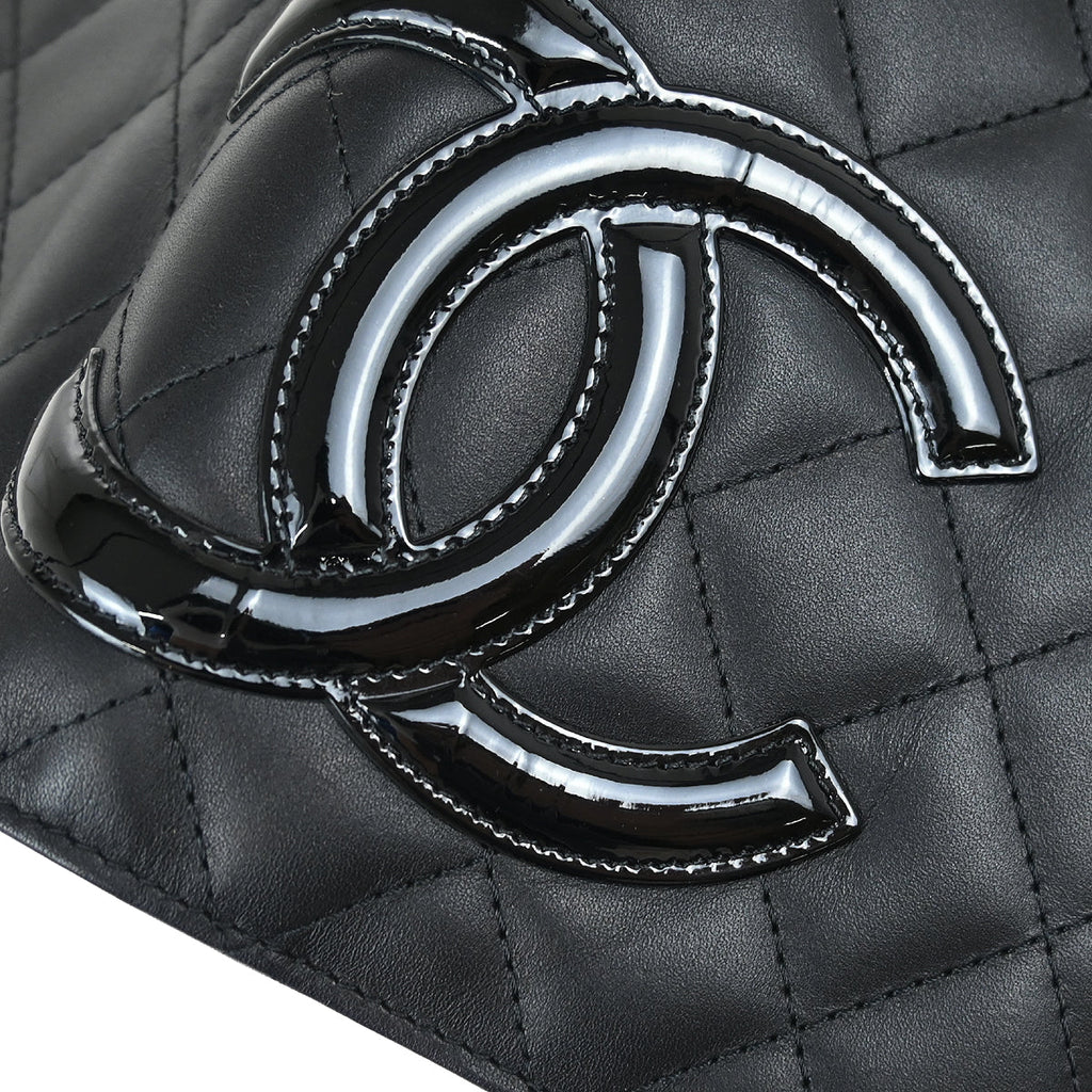 Chanel 2012-2013 Black Calfskin Cambon Ligne Long Wallet