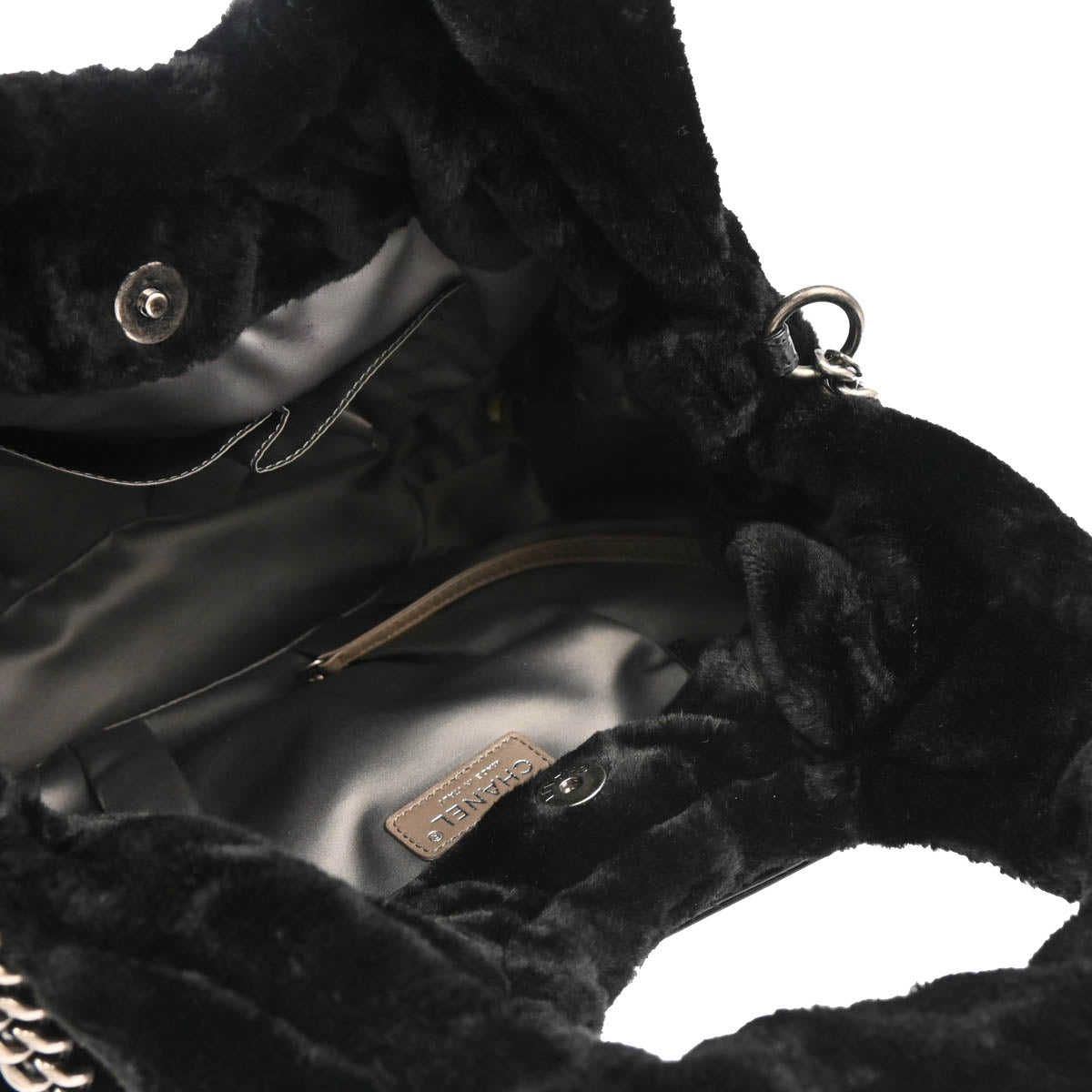 Chanel 2010-2011 Faux Fur Hobo Tote Bag