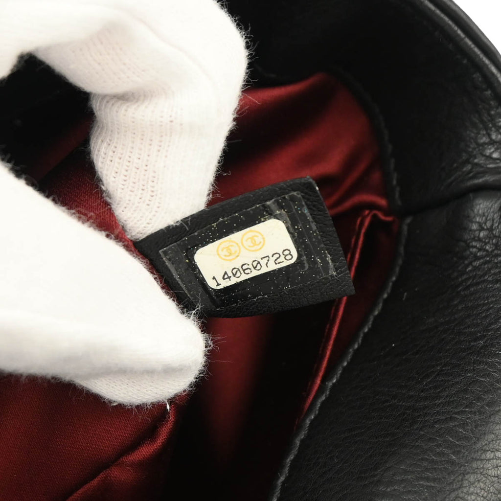 Chanel 2011 Black Calfskin Icon Shoulder Bag