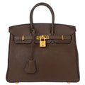 Hermes 2014 Chocolat Togo Birkin 25 Handbag