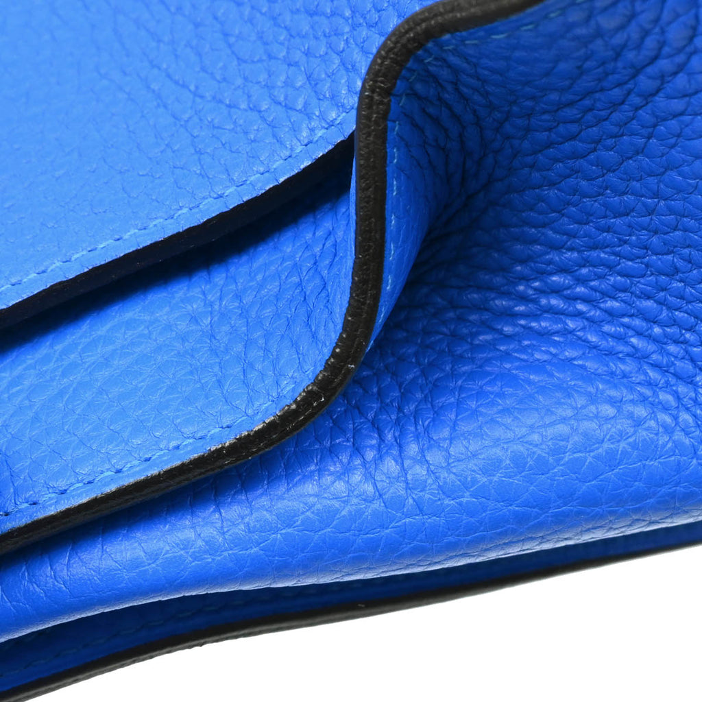 Hermes 2013 Blue Taurillon Clemence Jypsiere 34 Shoulder Bag