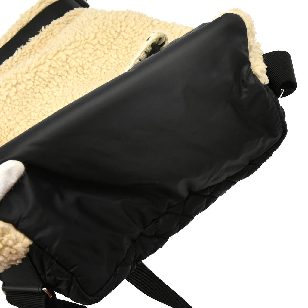 Chanel 2018-2019 White Black Wool Nylon 2way Backpack