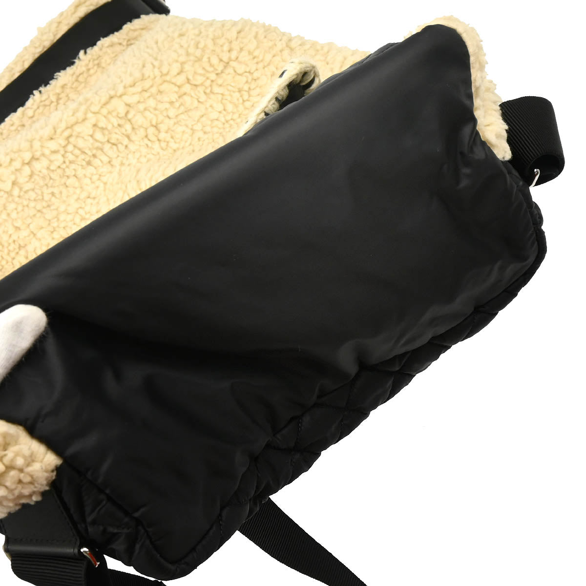 Chanel 2018-2019 White Black Wool Nylon 2way Backpack
