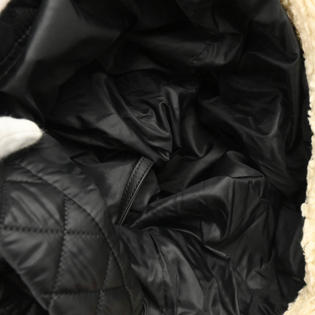 Chanel 2018-2019 White Black Wool Nylon 2way Backpack