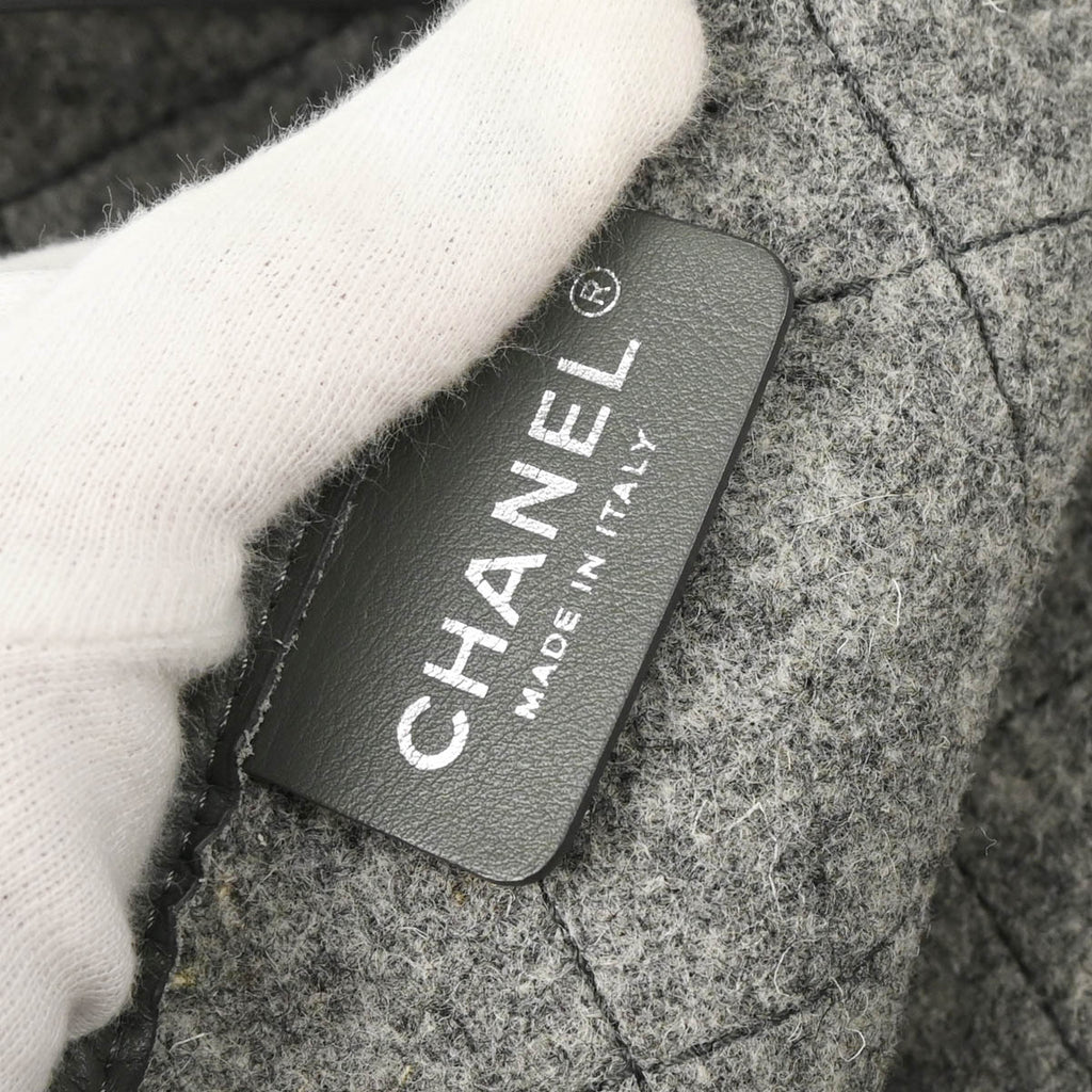 Chanel 2012 Gray Felt 2way Tote Handbag