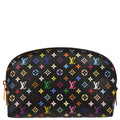 Louis Vuitton 2013 Black Monogram Multicolor Pochette Cosmetic M47355