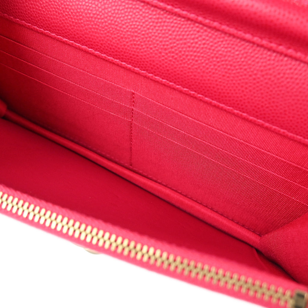 Chanel 2016-2017 Pink Caviar WOC Shoulder Wallet Bag