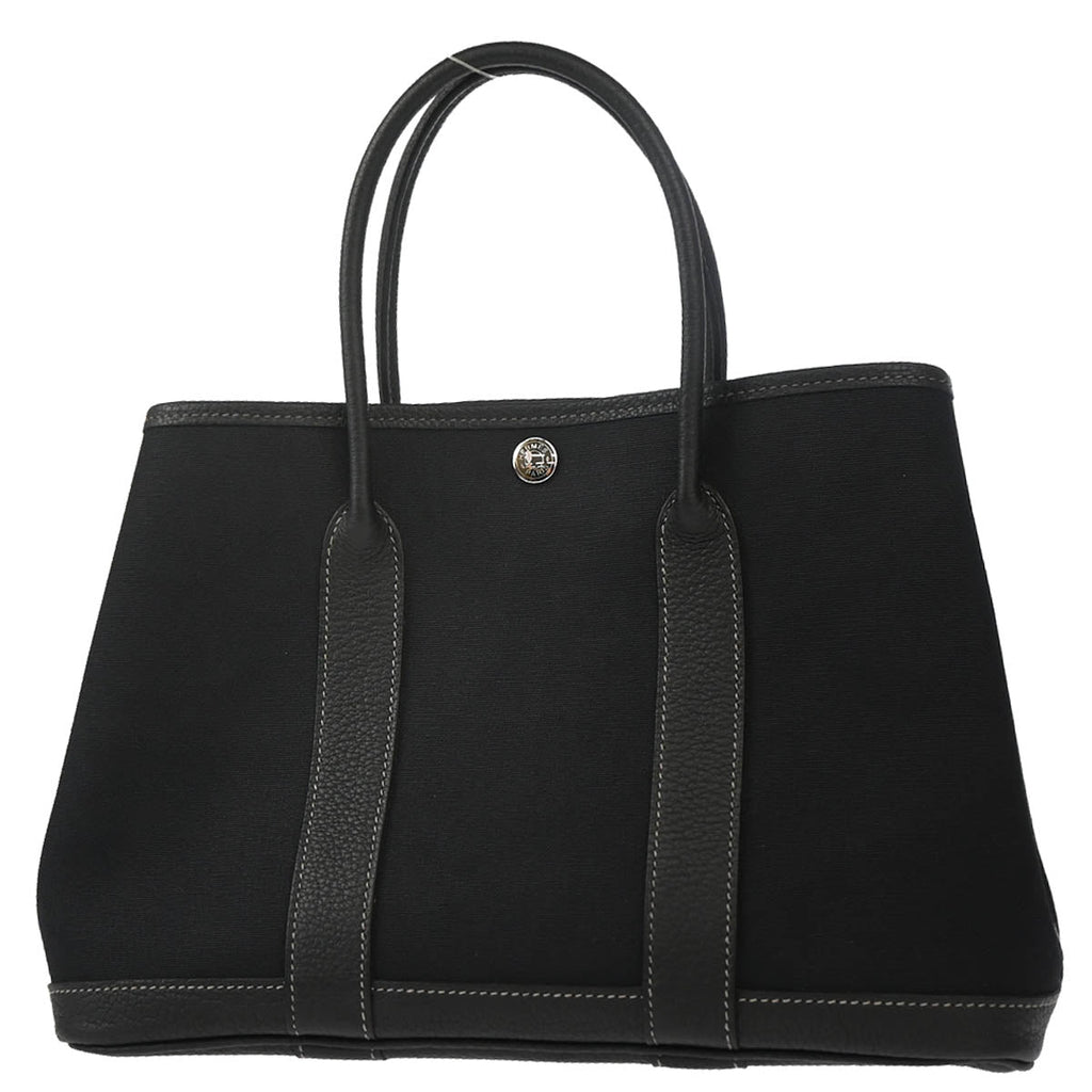Hermes 2013 Toile Officier Black Garden Party TPM Tote Handbag
