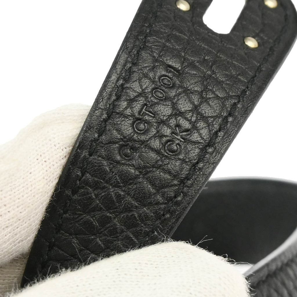 Hermes 2018 Black Taurillon Clemence Lindy 30 Shoulder Bag