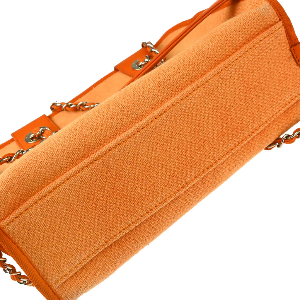 Chanel 2014-2015 Orange Canvas Deauville Bowling 2way Shoulder Handbag