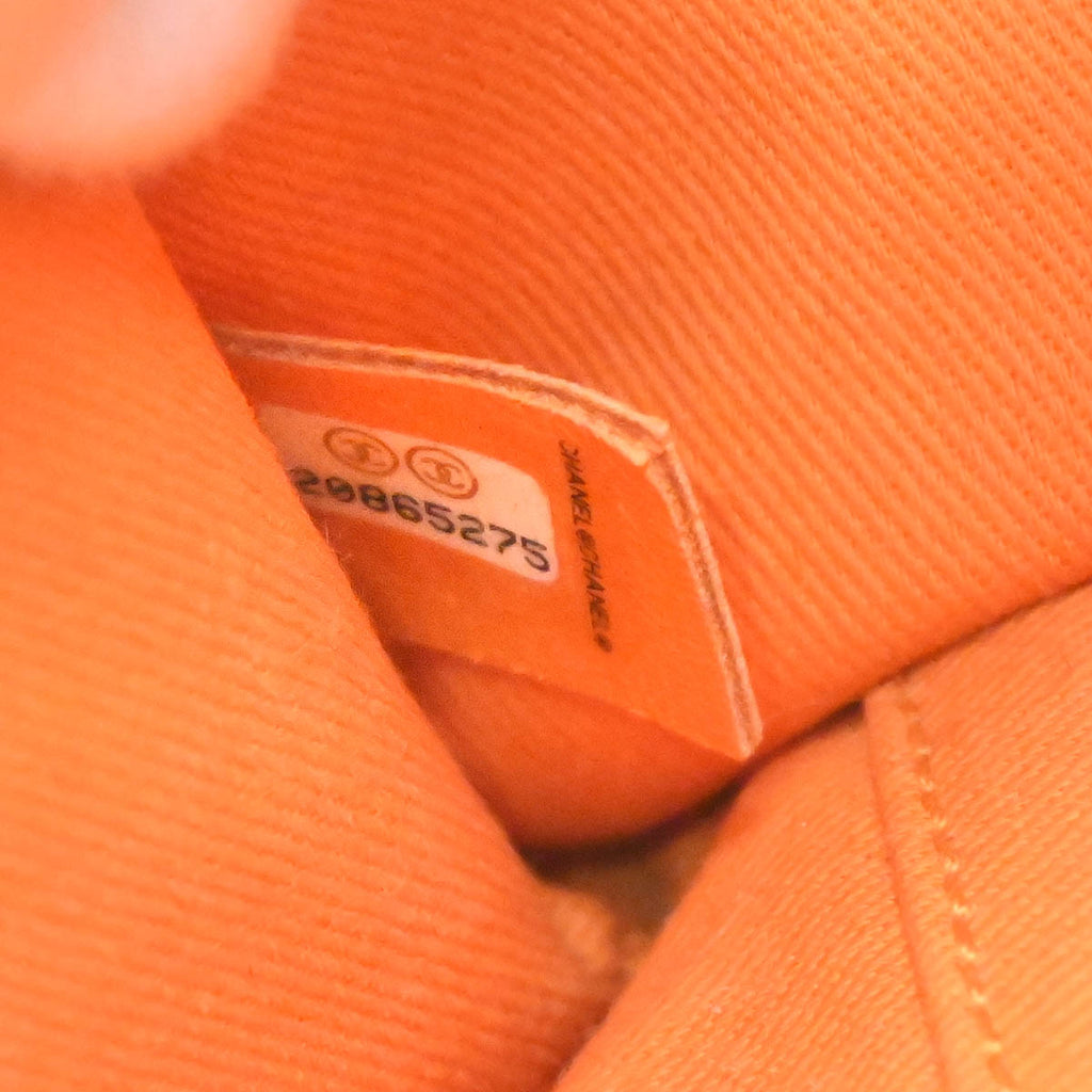 Chanel 2014-2015 Orange Canvas Deauville Bowling 2way Shoulder Handbag