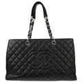 Chanel 2012 Black Caviar Grand Shopping Tote GST XL Handbag