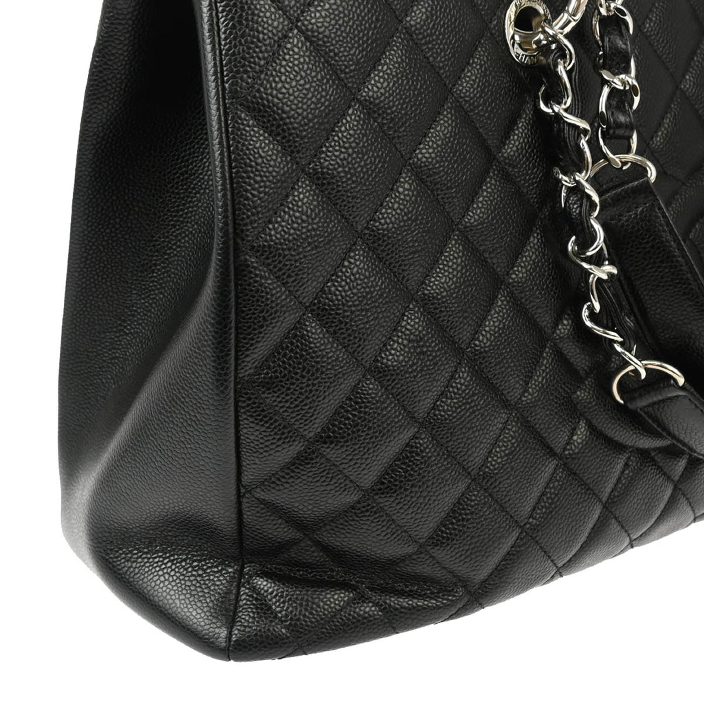 Chanel 2012 Black Caviar Grand Shopping Tote GST XL Handbag