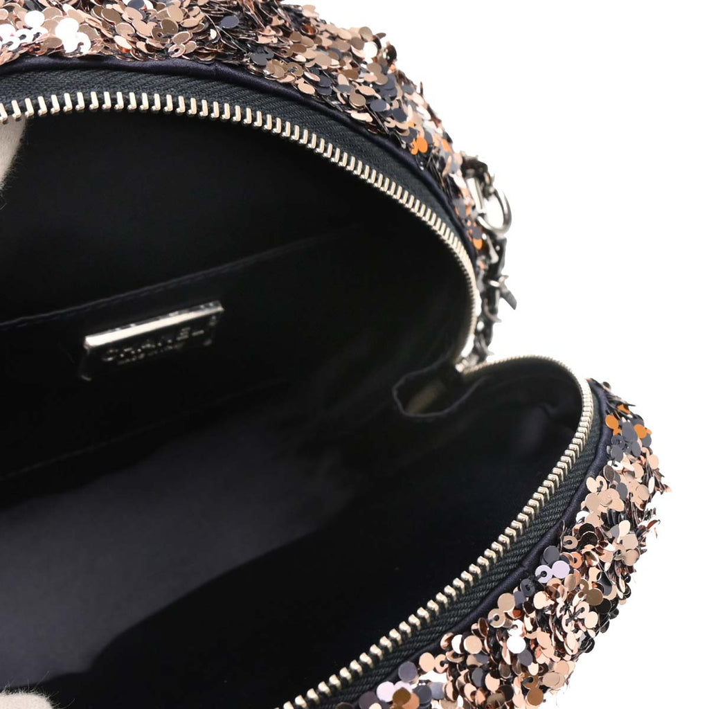 Chanel 2018-2019 Paris-Hamburg Navy Sequins 2way Shoulder Handbag