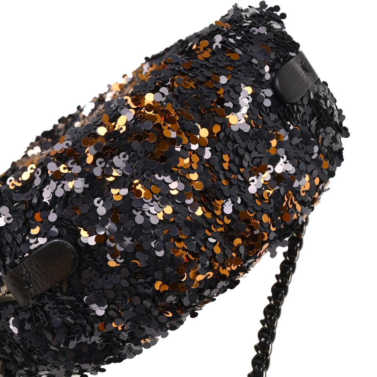 Chanel 2018-2019 Paris-Hamburg Navy Sequins 2way Shoulder Handbag