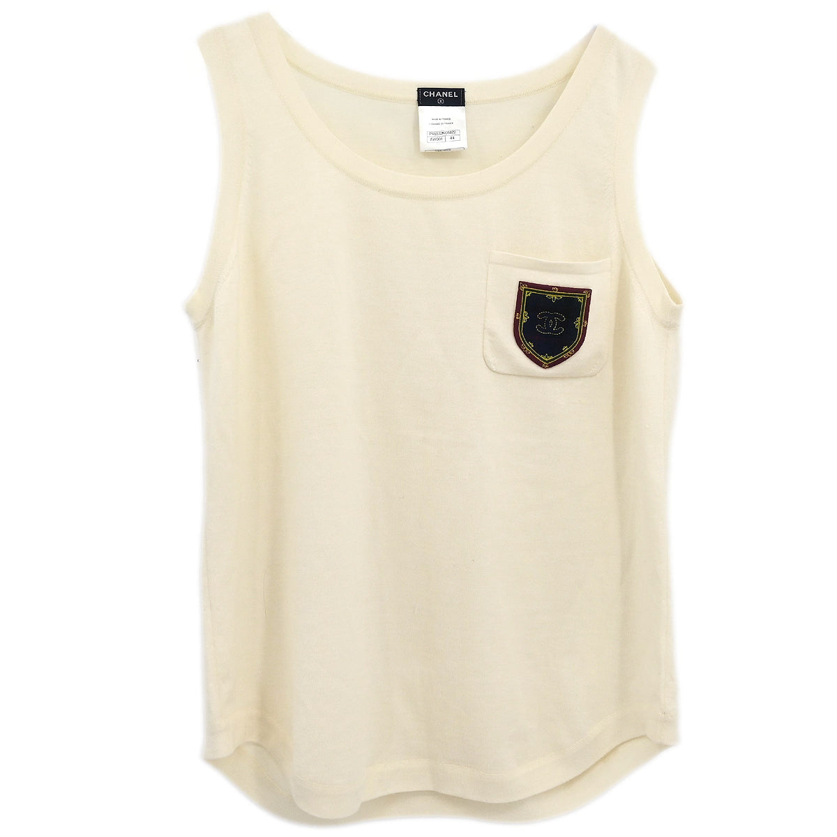 Chanel 2013-2014 Sleeveless Top Ivory #44