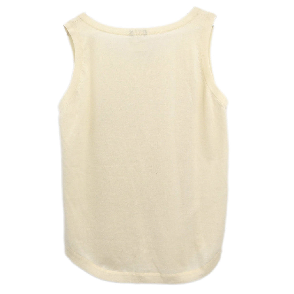 Chanel 2013-2014 Sleeveless Top Ivory #44