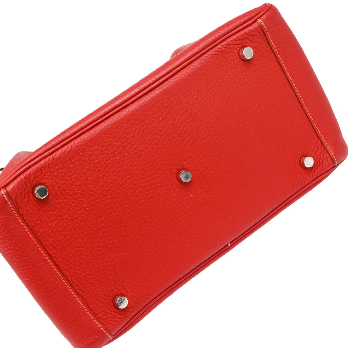 Hermes 2012 Rouge Casaque Taurillon Clemence Lindy 30 Shoulder Bag