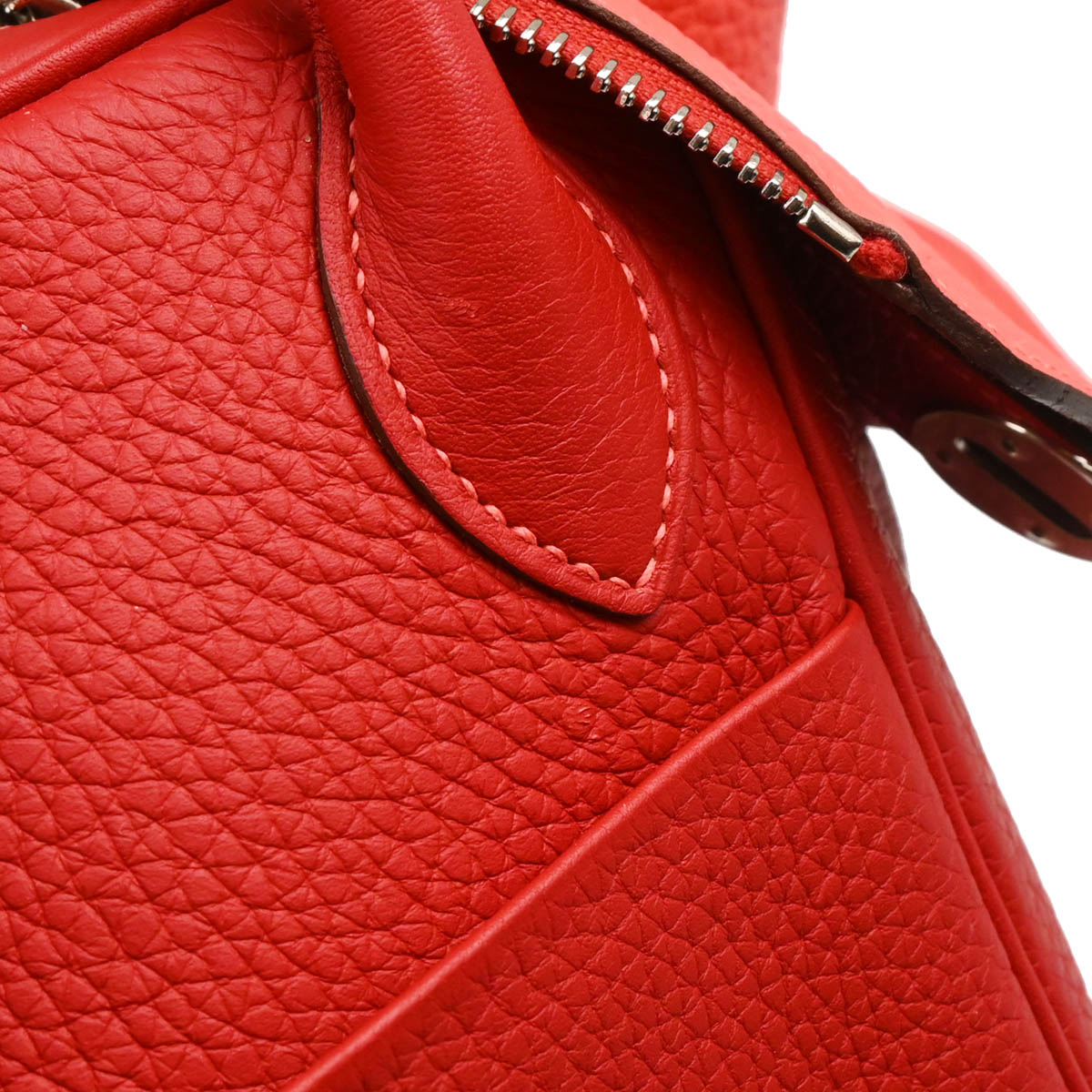 Hermes 2012 Rouge Casaque Taurillon Clemence Lindy 30 Shoulder Bag