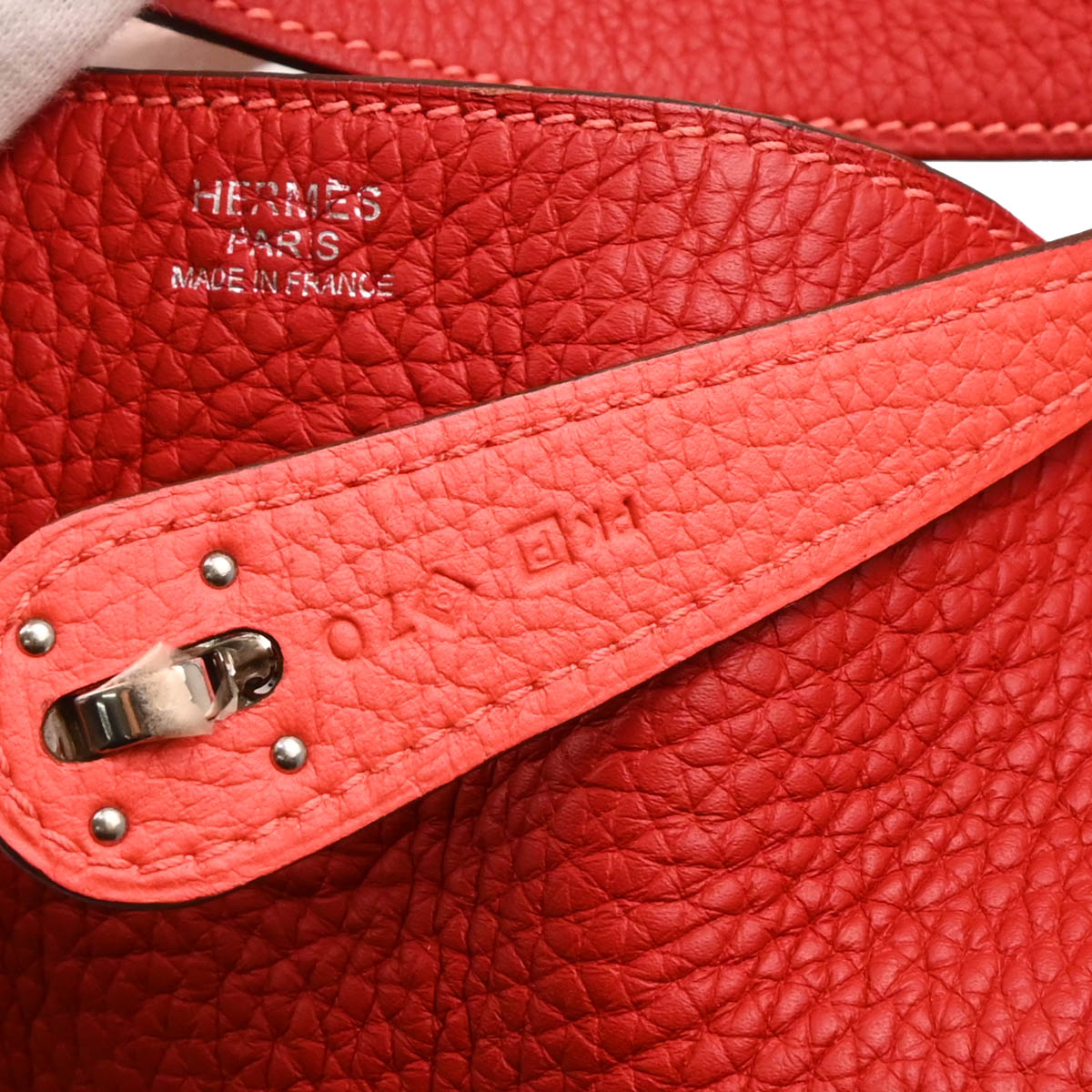 Hermes 2012 Rouge Casaque Taurillon Clemence Lindy 30 Shoulder Bag