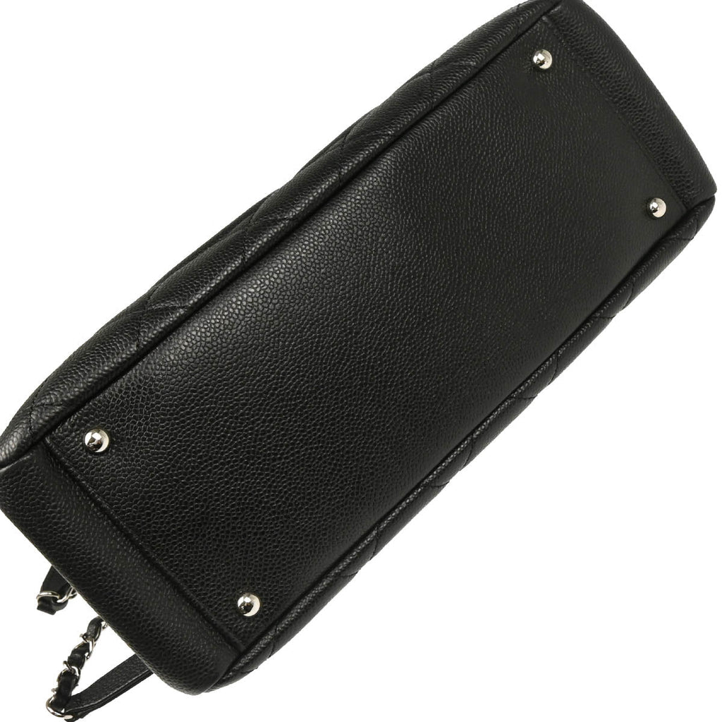 Chanel 2012-2013 Black Caviar Timeless CC Chain Tote Bag