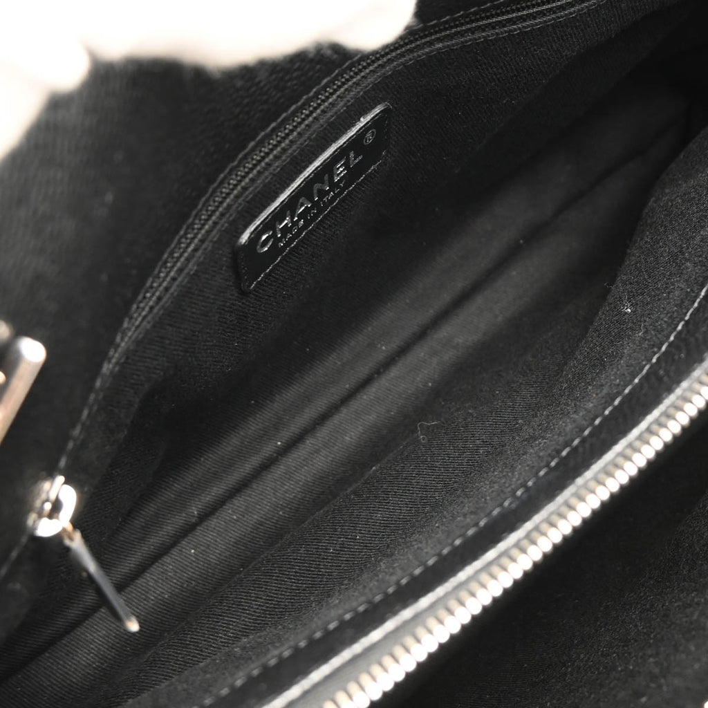Chanel 2012-2013 Black Caviar Timeless CC Chain Tote Bag