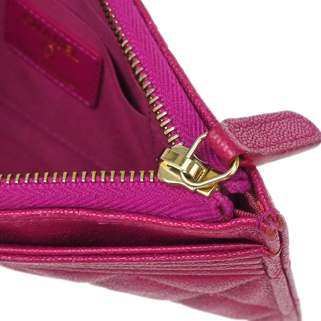 Chanel 2019 Pink Caviar Wallet