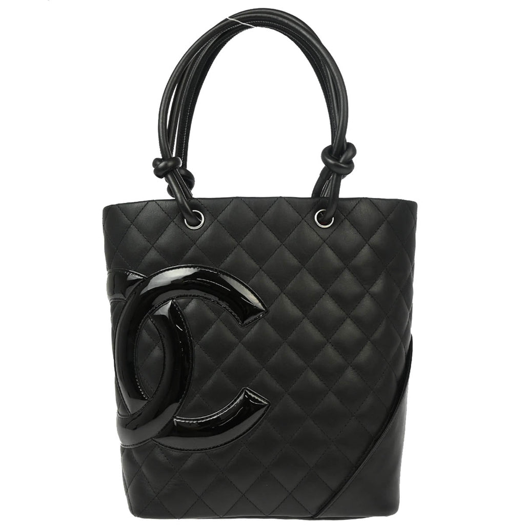 Chanel 2010-2011 Black Calfskin Cambon Ligne Tote Handbag