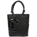 Chanel 2010-2011 Black Calfskin Cambon Ligne Tote Handbag