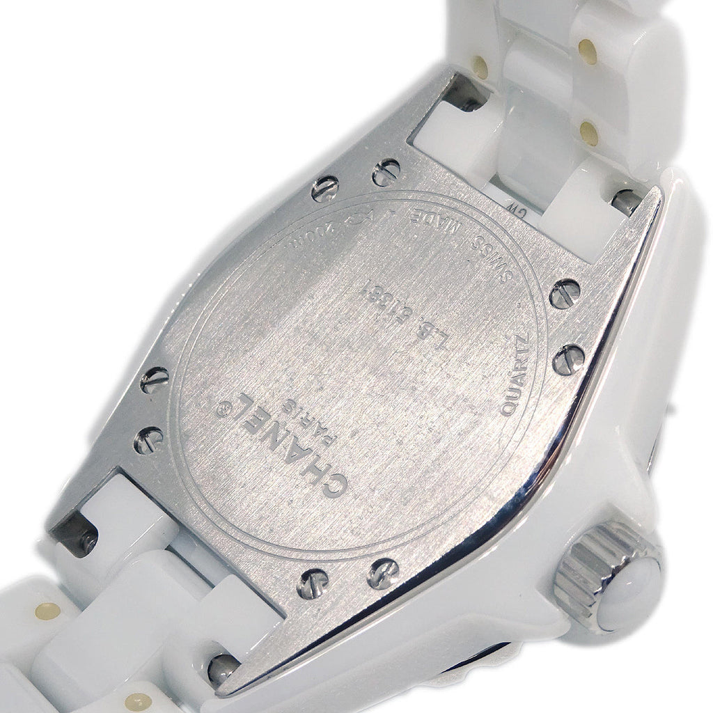 Chanel Ref.H1628 J12 33mm Quartz Watch Ceramic SS Diamond