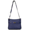 Hermes 2013 Blue Taurillon Clemence Jypsiere 37 Shoulder Bag