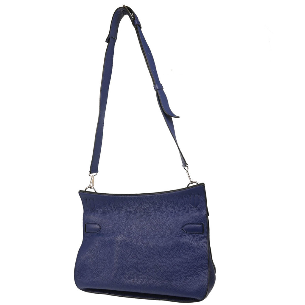 Hermes 2013 Blue Taurillon Clemence Jypsiere 37 Shoulder Bag