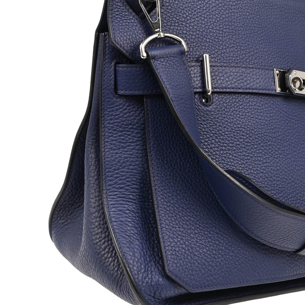 Hermes 2013 Blue Taurillon Clemence Jypsiere 37 Shoulder Bag