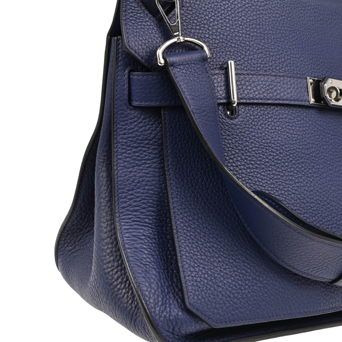 Hermes 2013 Blue Taurillon Clemence Jypsiere 37 Shoulder Bag