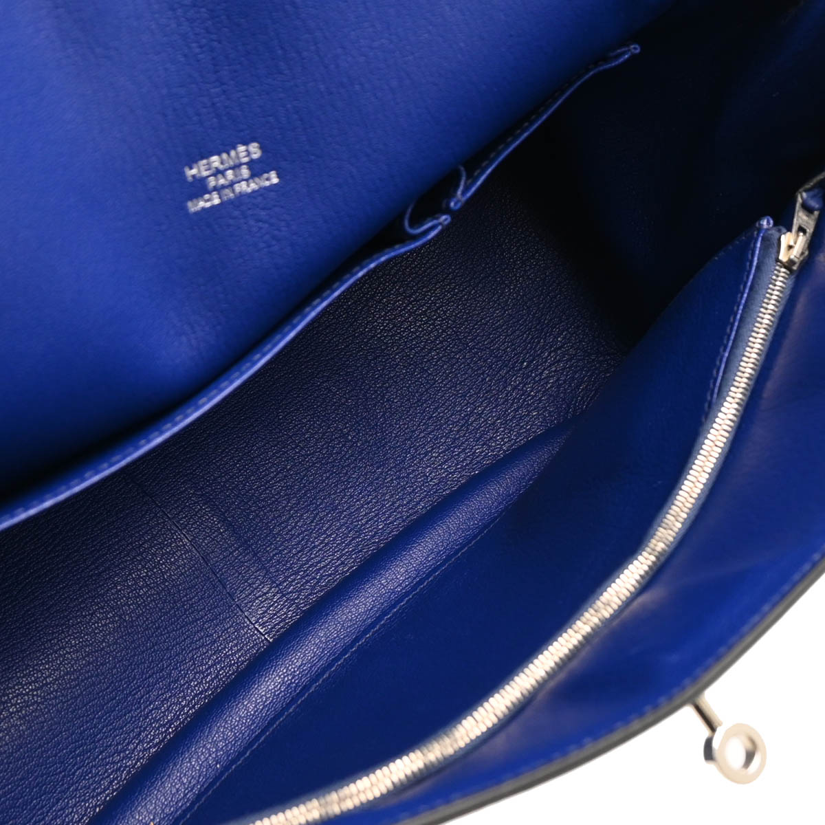 Hermes 2013 Blue Taurillon Clemence Jypsiere 37 Shoulder Bag