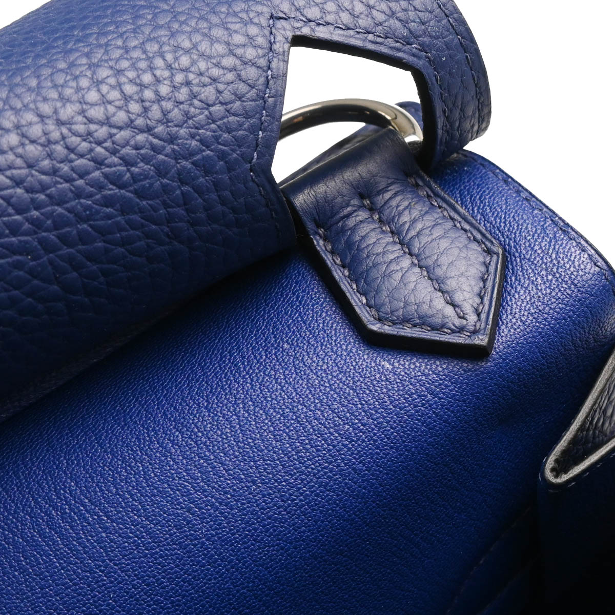Hermes 2013 Blue Taurillon Clemence Jypsiere 37 Shoulder Bag