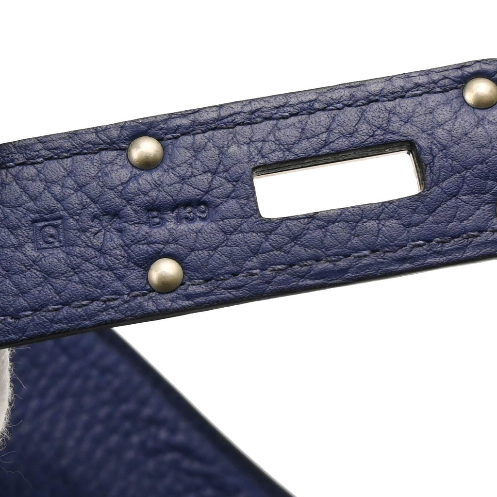 Hermes 2013 Blue Taurillon Clemence Jypsiere 37 Shoulder Bag