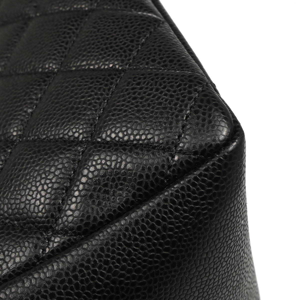 Chanel 2013-2014 Black Caviar Grand Shopping Tote GST Handbag