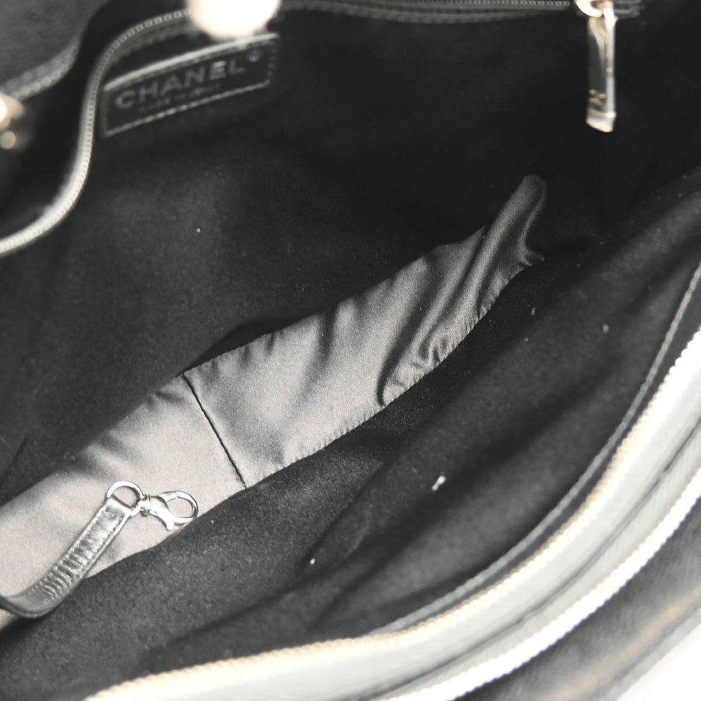 Chanel 2013-2014 Black Caviar Grand Shopping Tote GST Handbag