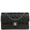 Chanel 2019 Black Caviar Small Classic Double Flap Shoulder Bag