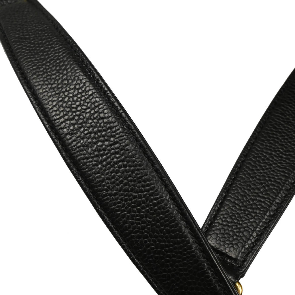 Chanel 2012 Black Caviar Grand Shopping Tote GST Handbag