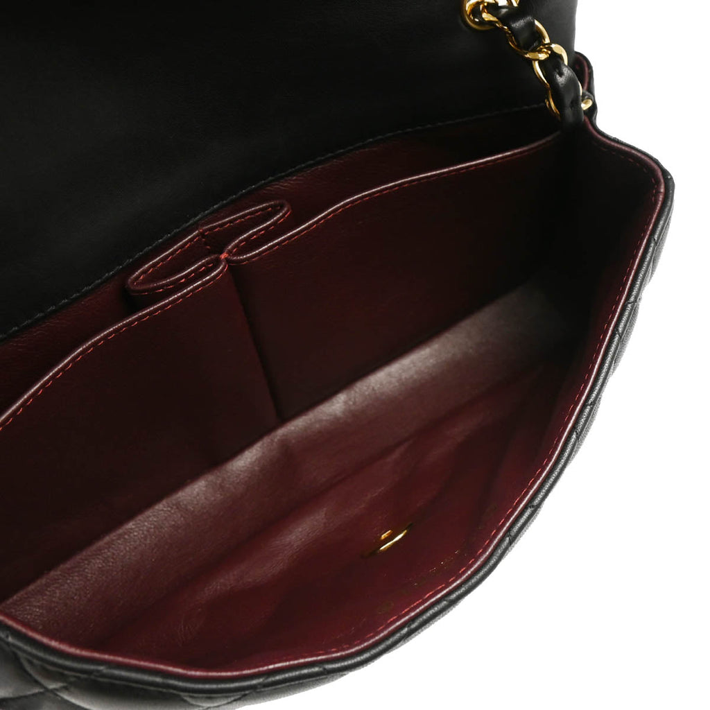 Chanel 2010-2011 Black Lambskin East West Shoulder Bag