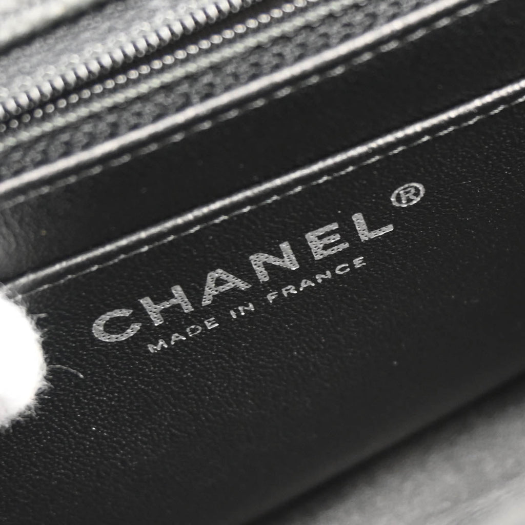 Chanel 2012-2013 Black Caviar Mini Classic Square Flap Bag 17