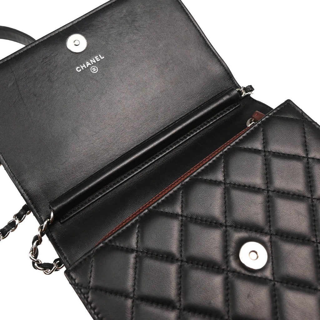Chanel 2017-2018 Black Lambskin WOC Shoulder Bag